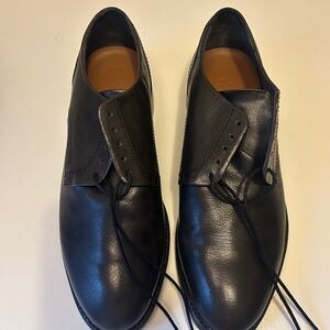 Frye Black Leather Corey Derby Oxford Shoes